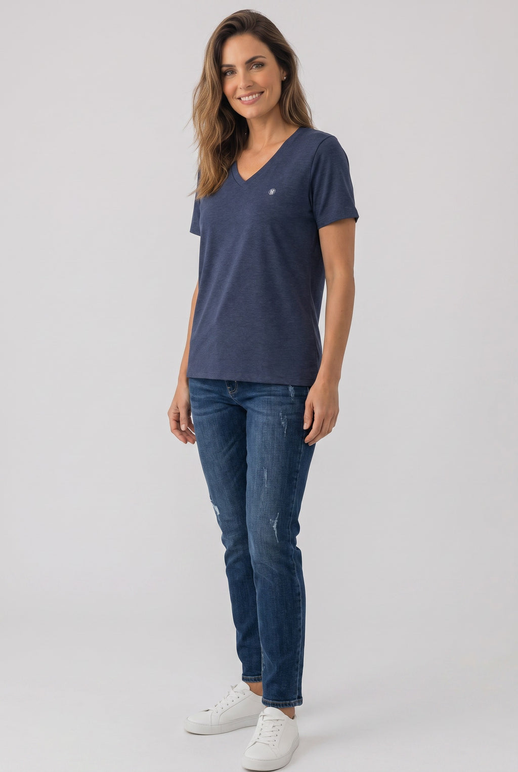 DeV v-neck t-shirt Navy